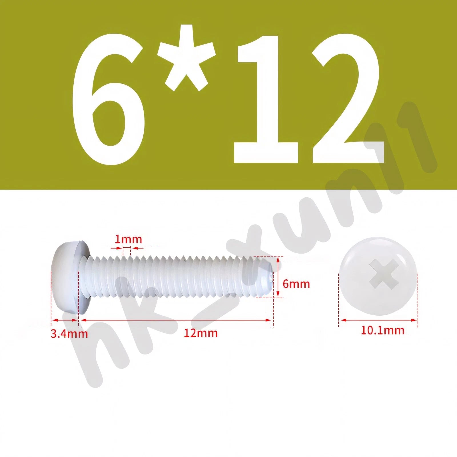 White/Black Nylon Phillips Machine Screws – M2 to M6, Plastic Round Pan Head Bolts