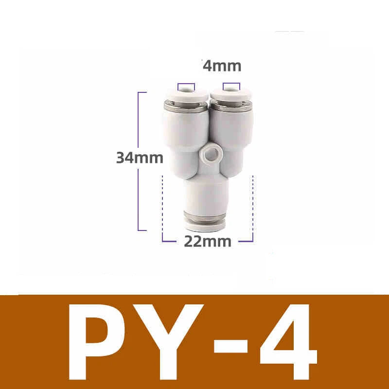 White Pneumatic Push Fit Connector Tube Pipe Joiner Air Water Lines Hose 4-16mm