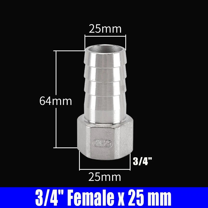 1/4"-4" Inch Female/Male Stainless Hose Connector Fitting For Air Water Fuel Gas