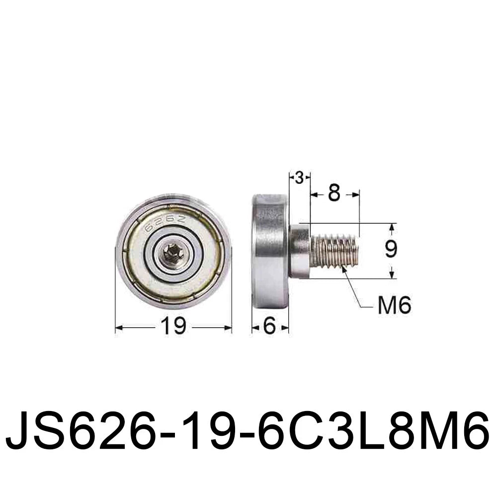NTBG 7-52mm Metal Ball Bearing Pulley Flat Roller Guiding Wheel M3-M10 Threaded