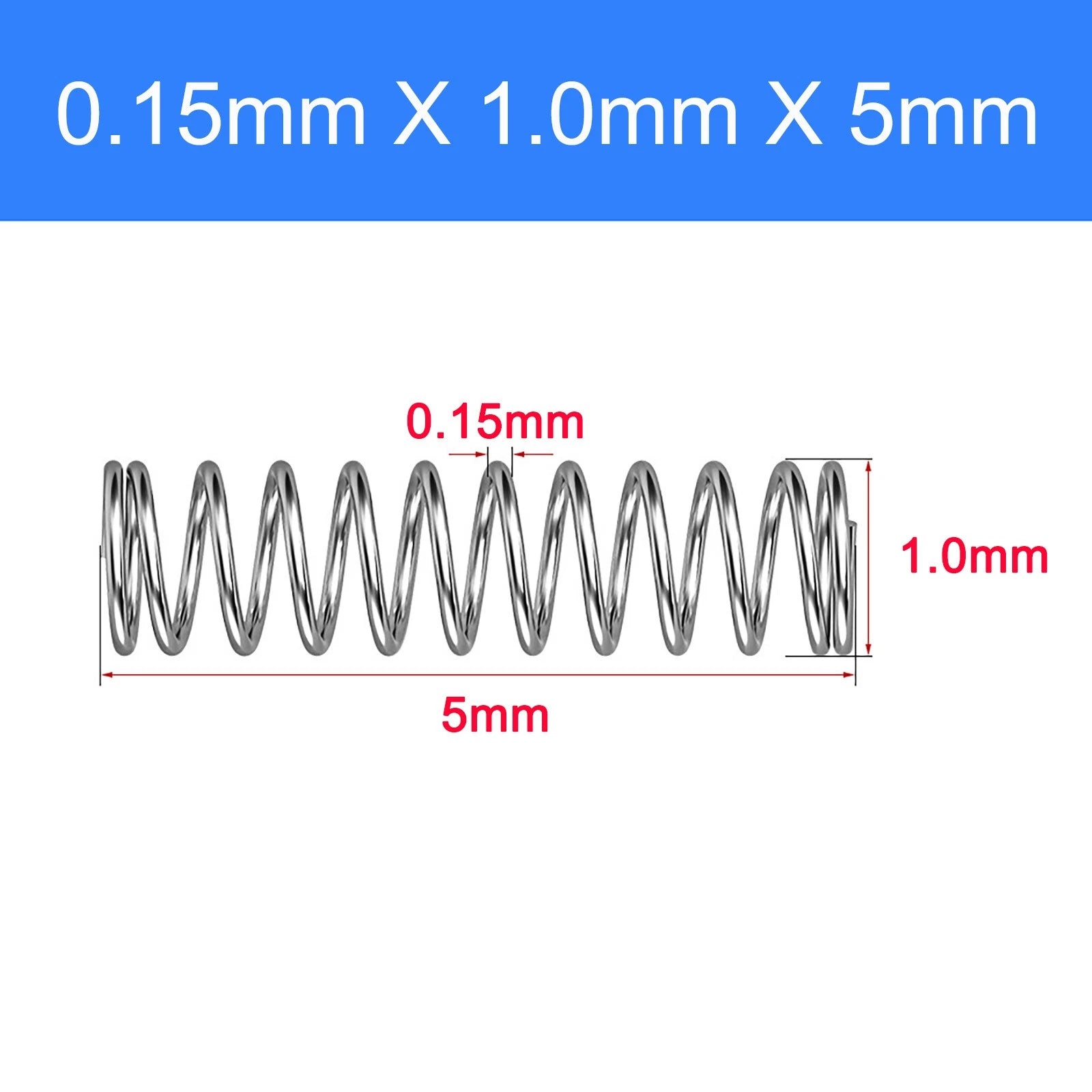 Small Micro Compression Spring Stainless Steel 0.1mm Wire Miniature Precision
