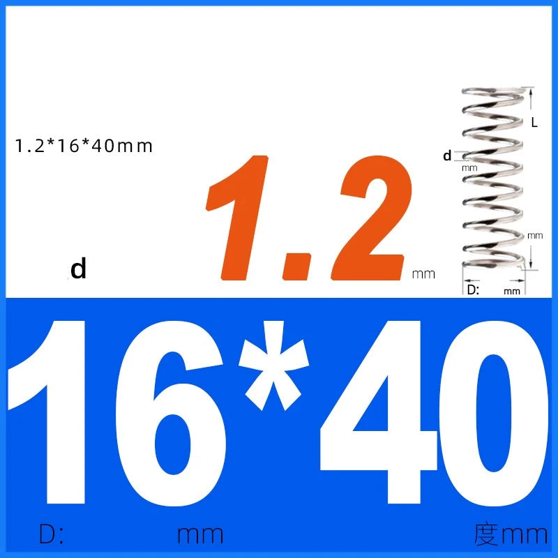Compression Spring 1.2mm Wire Dia 14mm - 20mm OD Small Pressure Springs