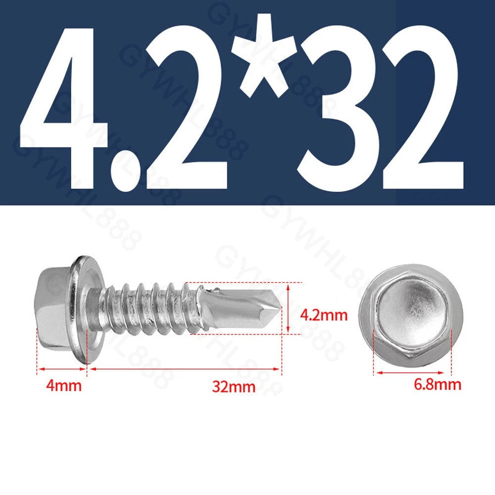 410 & A2 Stainless Hex Head Self‑Drilling Tek Screws – for Metal Roofing & Sheeting