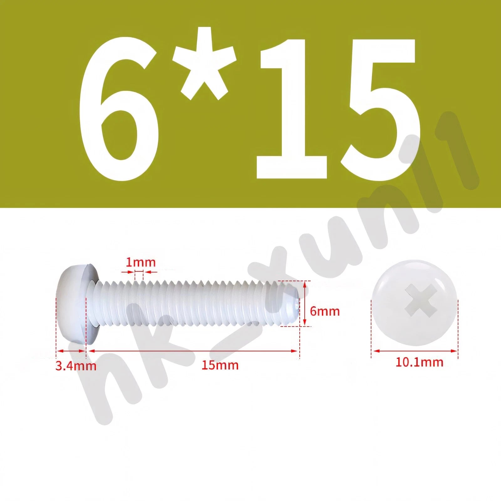 White/Black Nylon Phillips Machine Screws – M2 to M6, Plastic Round Pan Head Bolts