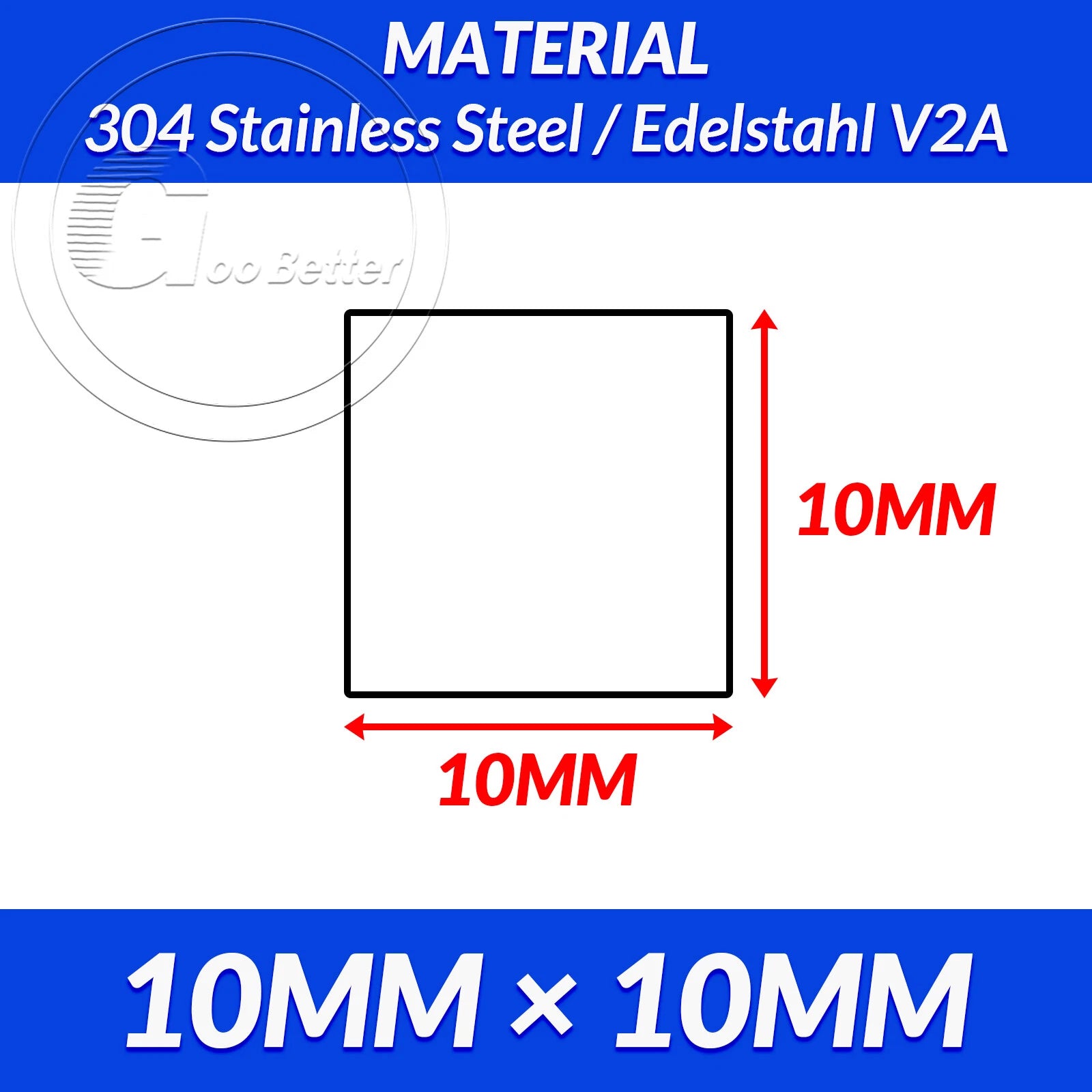 304 A2 Stainless Steel Flat Bar Metal Plate Strip Width 10MM-80MM Length 500MM