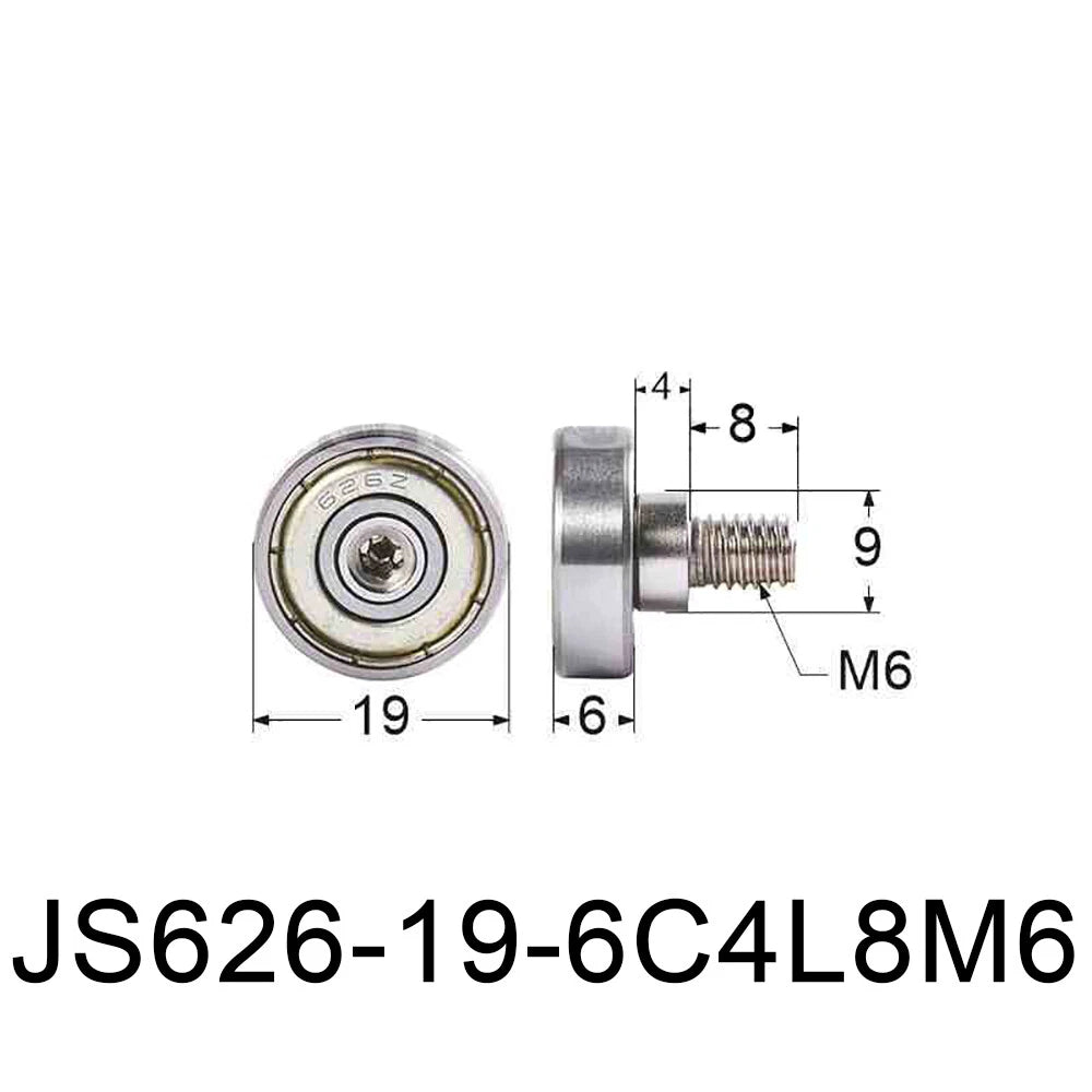 NTBG 7-52mm Metal Ball Bearing Pulley Flat Roller Guiding Wheel M3-M10 Threaded