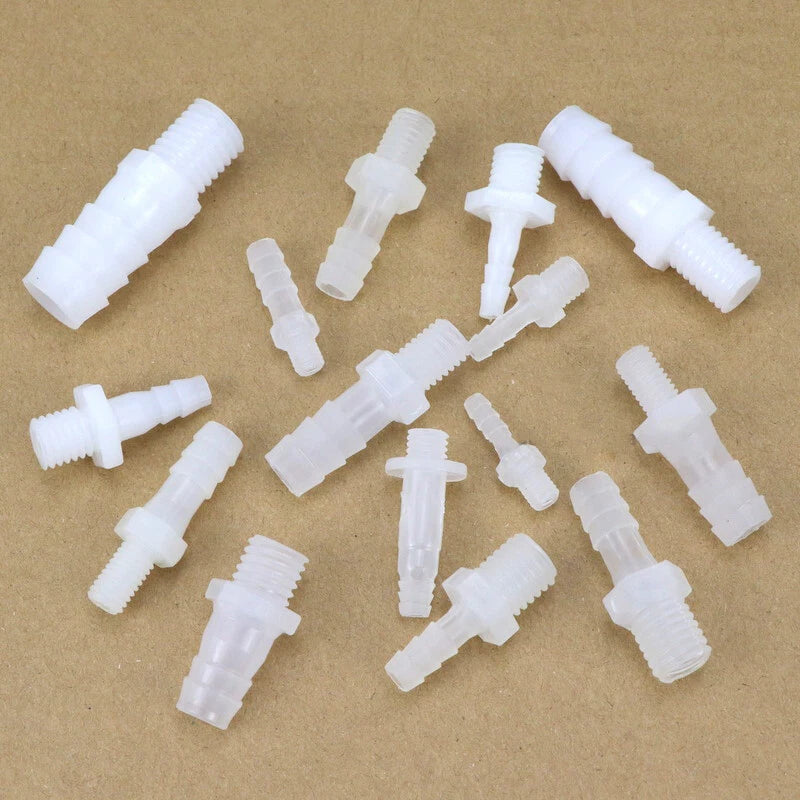 Plastic Hose Barb Fittings — Straight, Reducer, L, T, Y-Shape Pagoda Connectors
