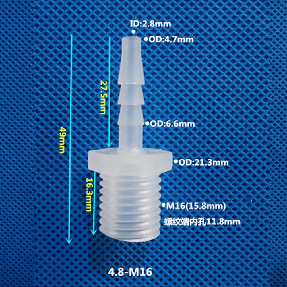 BSP Metric External Thread Straight Barb Connector – Plastic Hose Pipe Fitting
