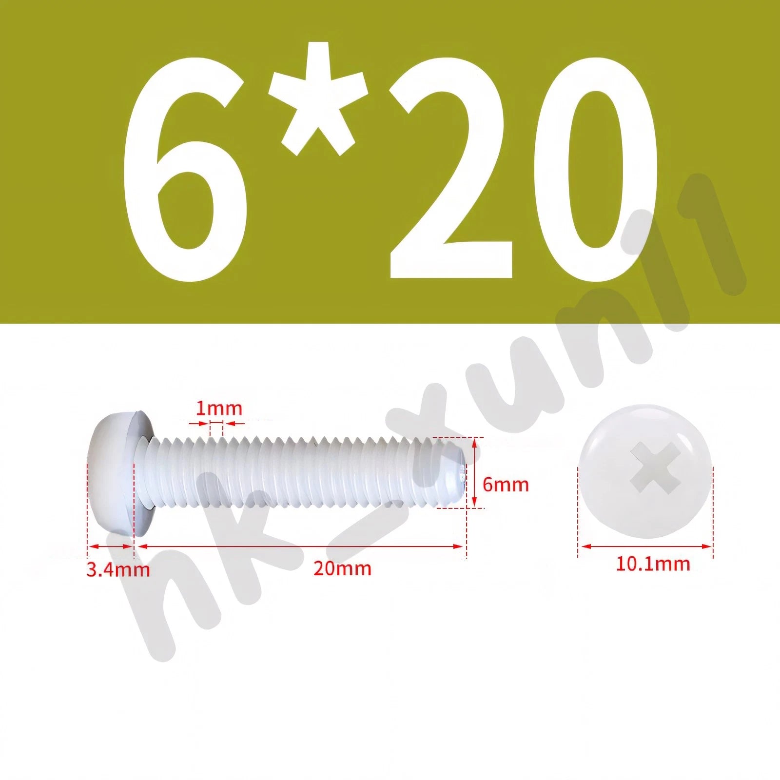 White/Black Nylon Phillips Machine Screws – M2 to M6, Plastic Round Pan Head Bolts