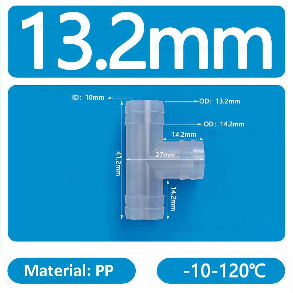 Plastic Barbed Hose Connectors — T-Piece, Elbow & Straight Fittings for Air & Water Lines