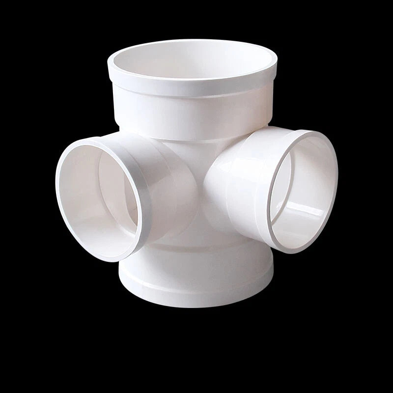 PVC Drain Pipe Connector Inspection Port Drainage Tube Fittings Reducer Adapters