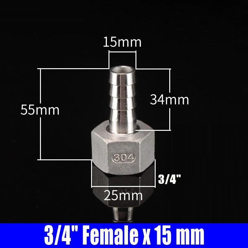 1/4"-4" Inch Female/Male Stainless Hose Connector Fitting For Air Water Fuel Gas