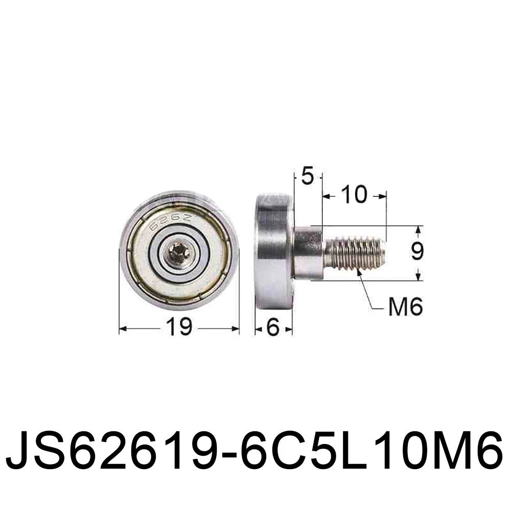 NTBG 7-52mm Metal Ball Bearing Pulley Flat Roller Guiding Wheel M3-M10 Threaded