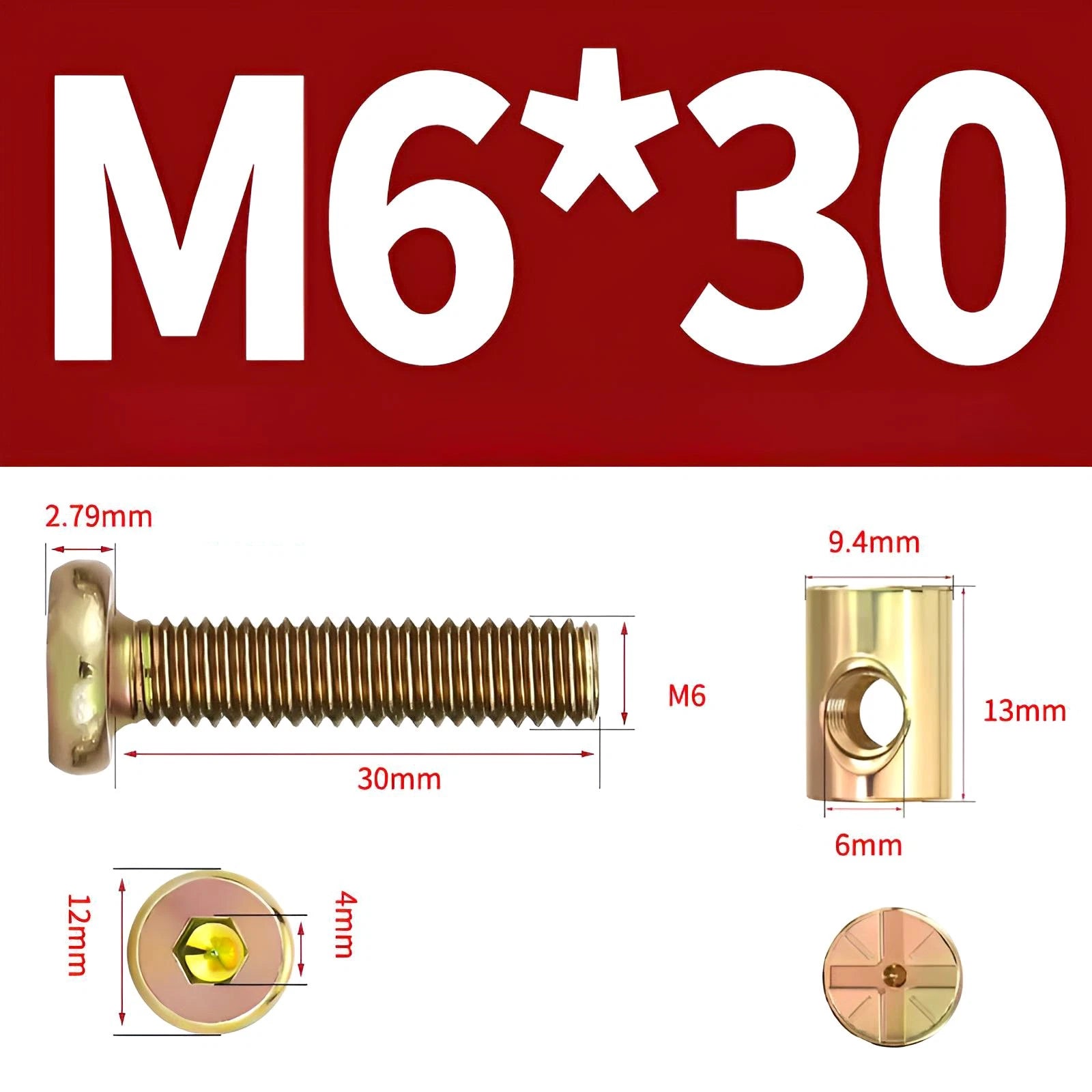 M6 M8 Galvanised Furniture Connecting Bolts with Barrel Nuts | Slotted & Phillips | 8mm–120mm