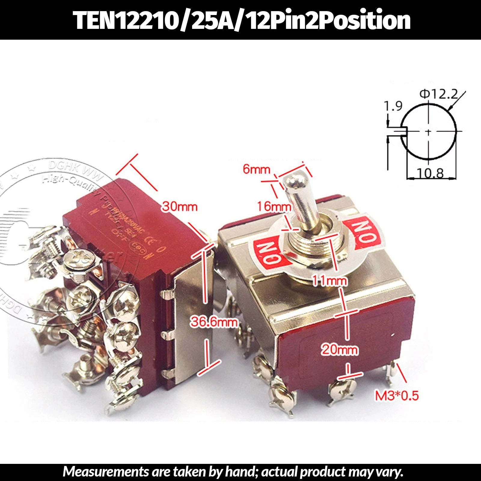 Miniature Toggle Switch — SPST/SPDT, 2–12 Pin, MTS/E-TEN/RLS Series, 79 Types