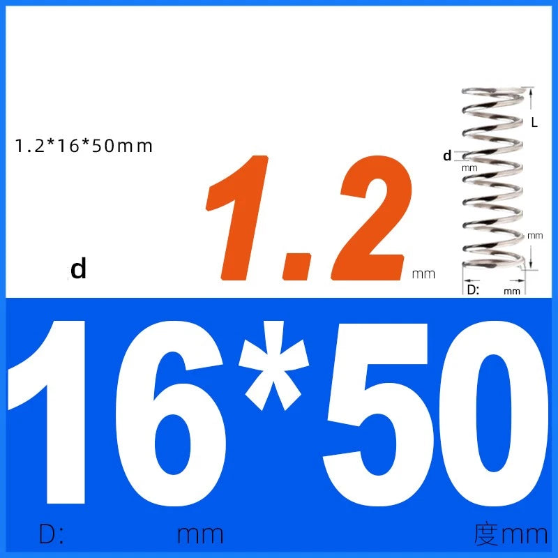 Compression Spring 1.2mm Wire Dia 14mm - 20mm OD Small Pressure Springs