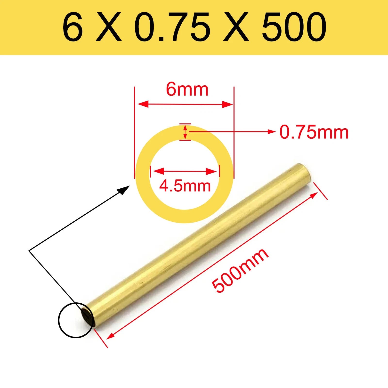 Brass Tubes ROUND PIPE Cu 62% OD 2mm 3mm 4mm 5mm 6mm 7mm 8mm 9mm 10mm To 90mm