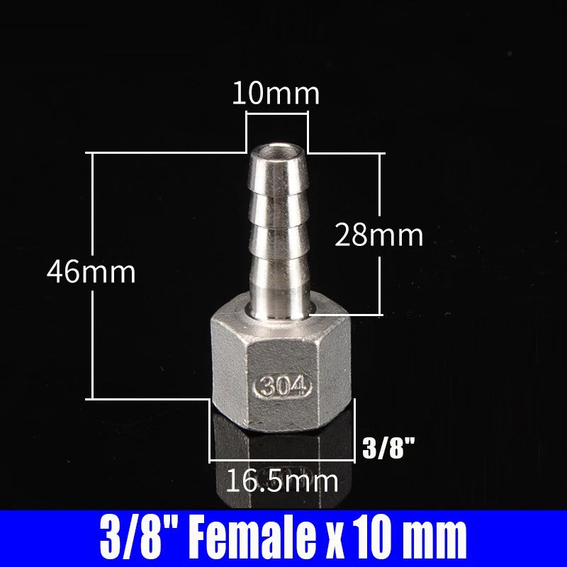 1/4"-4" Inch Female/Male Stainless Hose Connector Fitting For Air Water Fuel Gas
