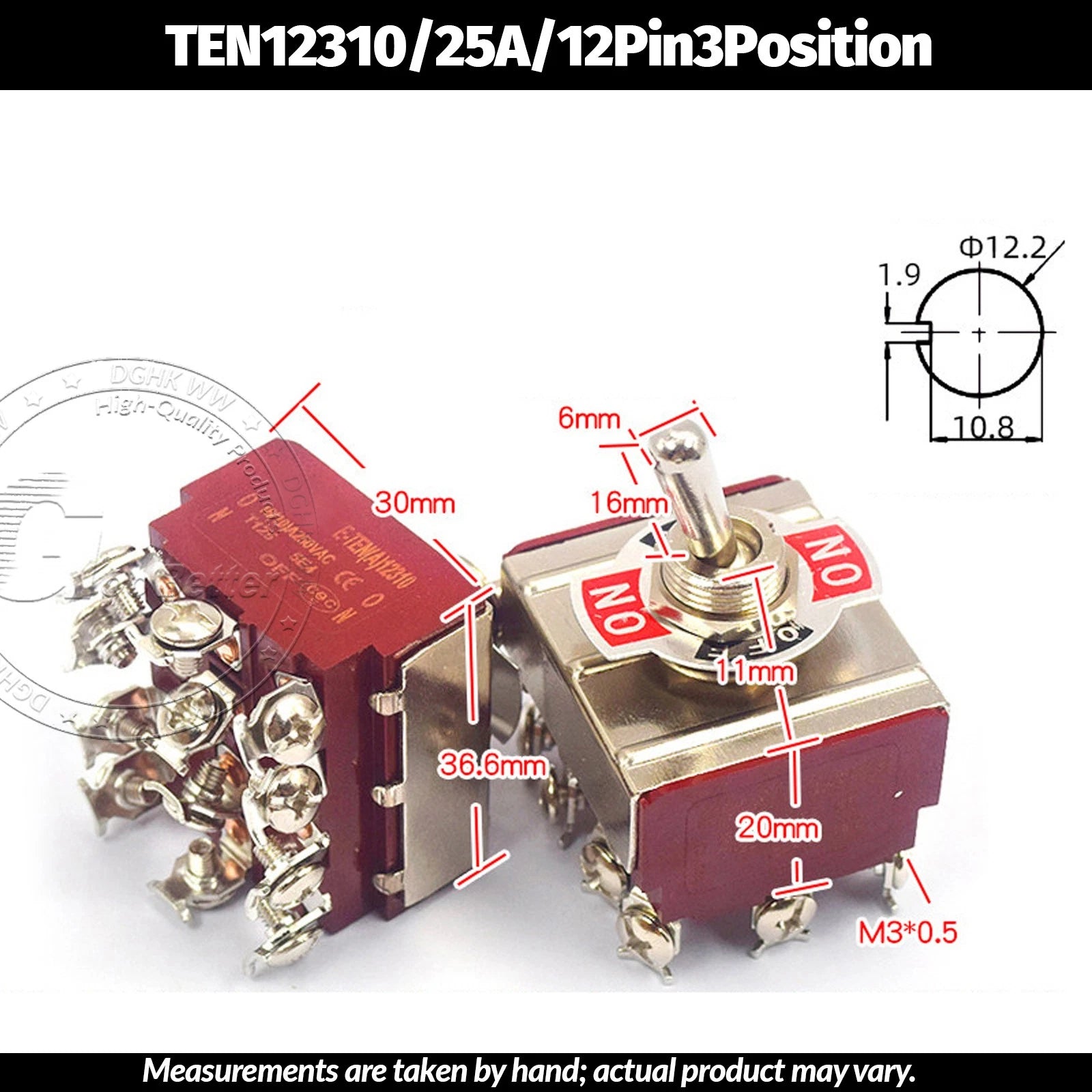 Miniature Toggle Switch — SPST/SPDT, 2–12 Pin, MTS/E-TEN/RLS Series, 79 Types