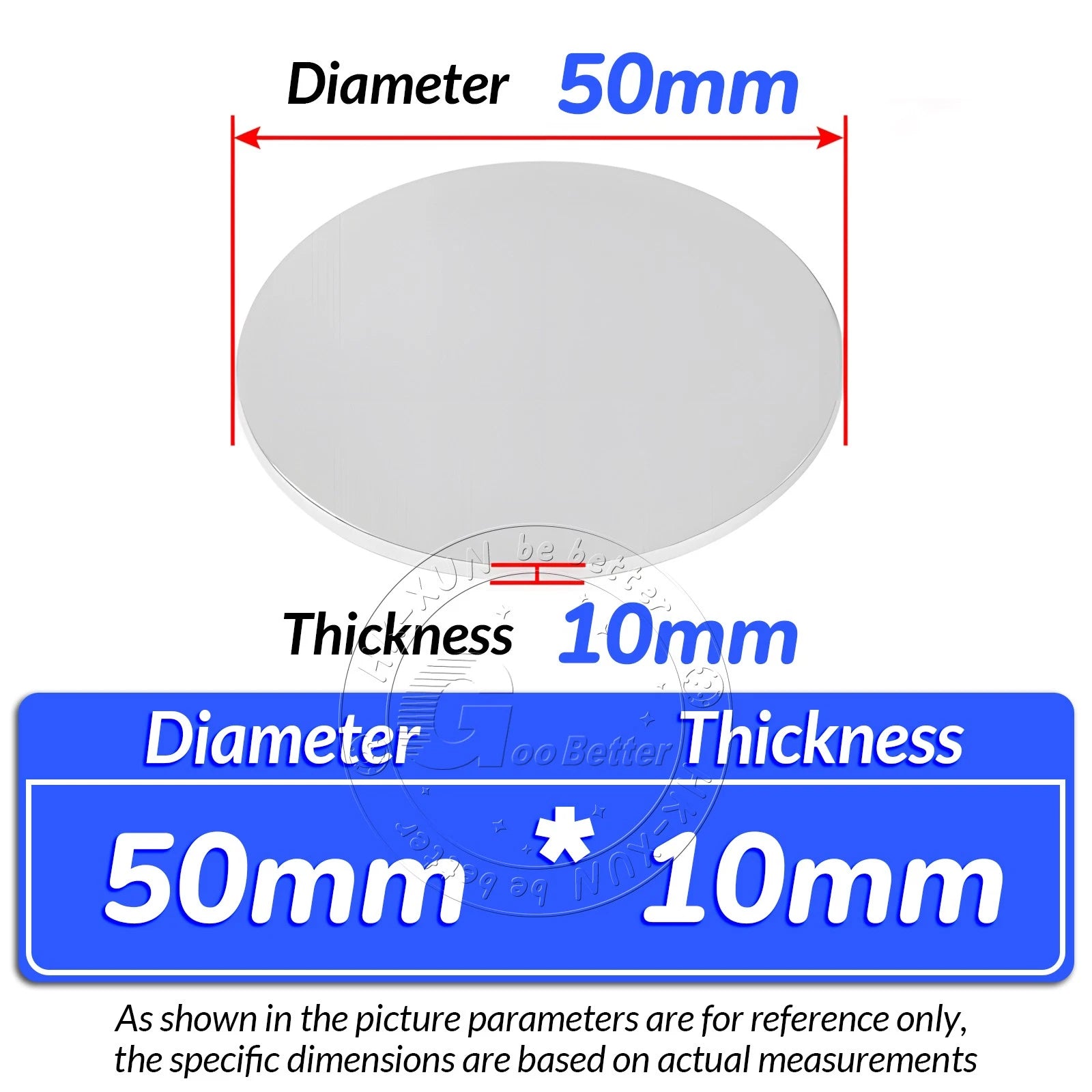 Round 6061 Aluminum Sheet Disc Plate 1mm-20mm Thick DIY Model Craft Art Handmade
