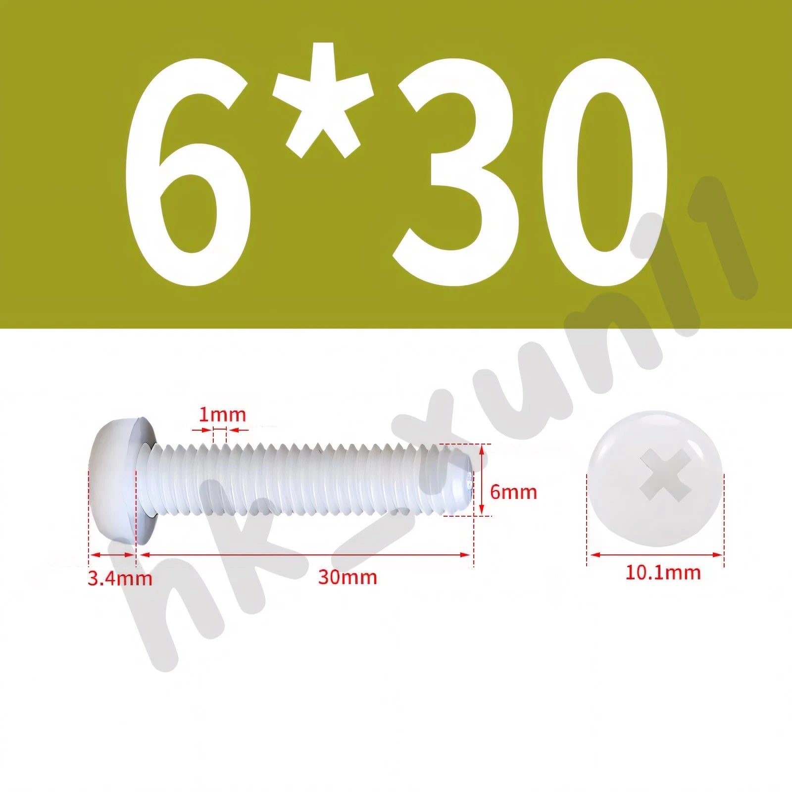 White/Black Nylon Phillips Machine Screws – M2 to M6, Plastic Round Pan Head Bolts