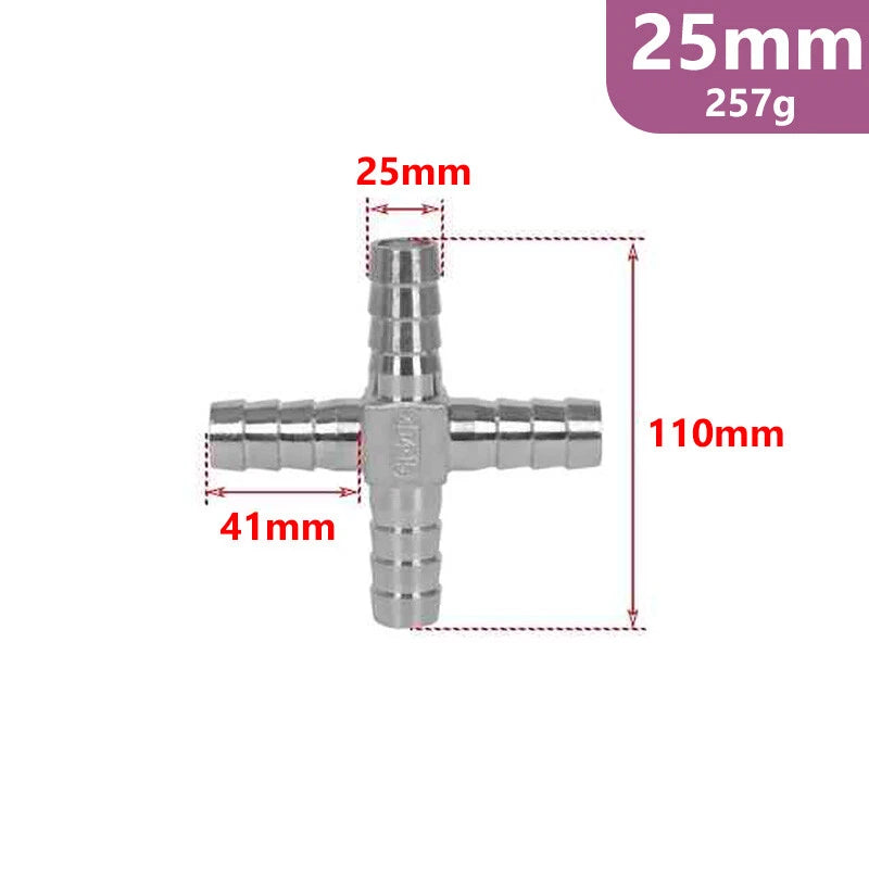 Stainless Steel Barb Hose Fittings — Straight, Elbow, Tee, Y-Piece & Cross
