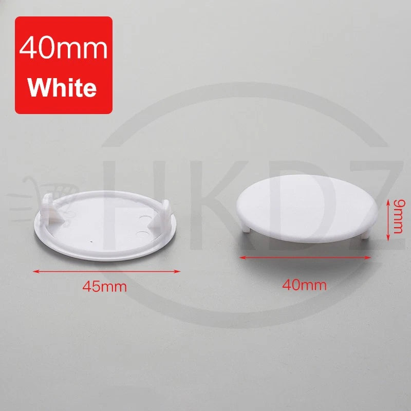 Plastic Screw Caps Covers – 5mm to 40mm Push-in Furniture Hole Plugs, Black, White and Brown