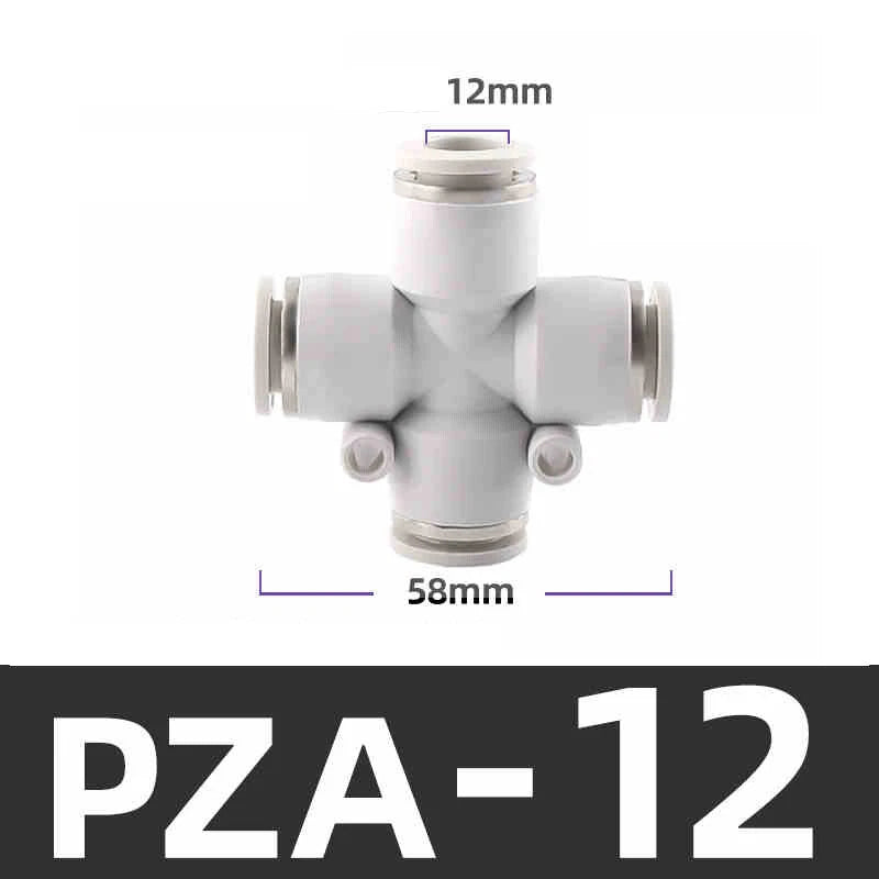 White Pneumatic Push Fit Connector Tube Pipe Joiner Air Water Lines Hose 4-16mm