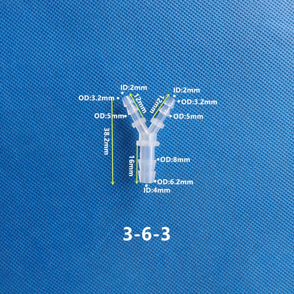Y-Type 3-Way Barbed Hose Connector — Plastic Tee Fitting for Tube & Pipe