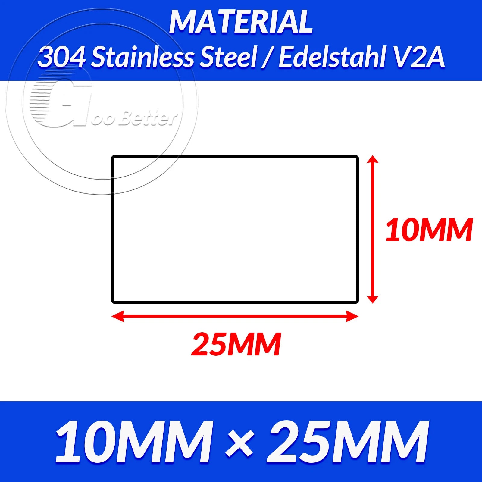 304 A2 Stainless Steel Flat Bar Metal Plate Strip Width 10MM-80MM Length 300MM