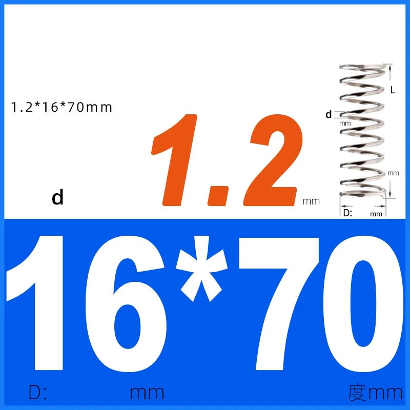 Compression Spring 1.2mm Wire Dia 14mm - 20mm OD Small Pressure Springs