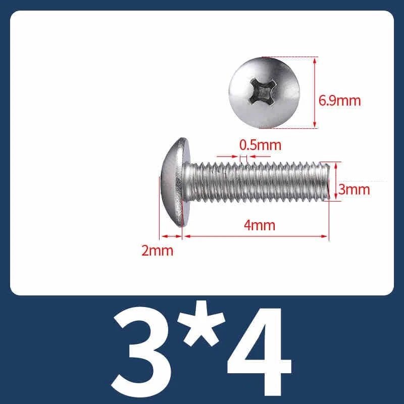 M2–M8 Stainless Steel Phillips Truss Head Machine Screws | 201 / 304 / 316 - HomeDIYer