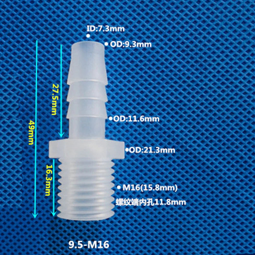 BSP Metric External Thread Straight Barb Connector – Plastic Hose Pipe Fitting