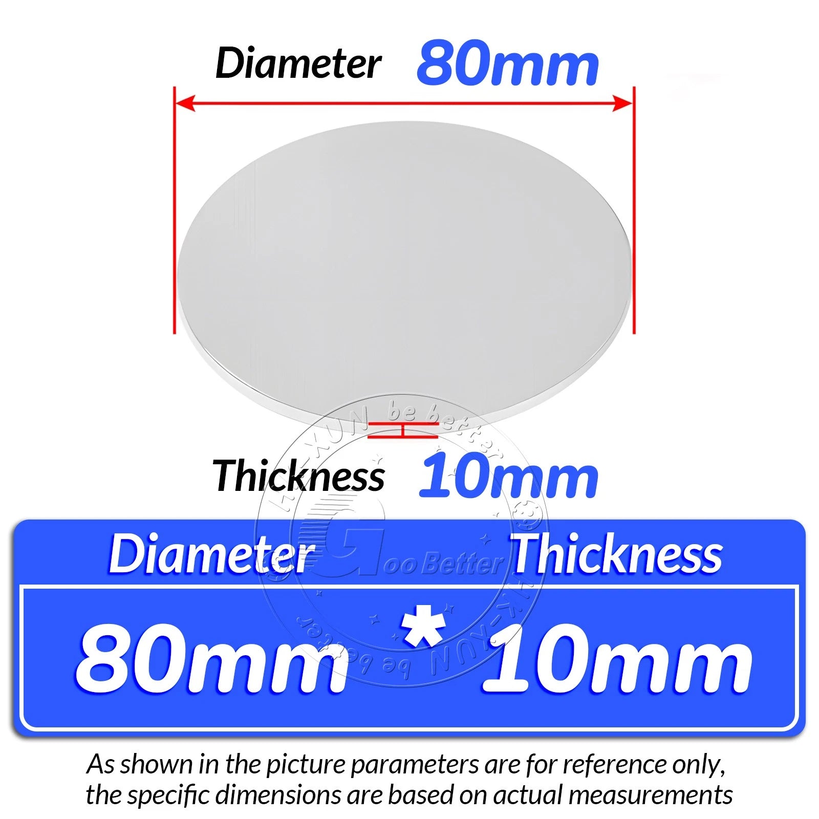 Round 6061 Aluminum Sheet Disc Plate 1mm-20mm Thick DIY Model Craft Art Handmade