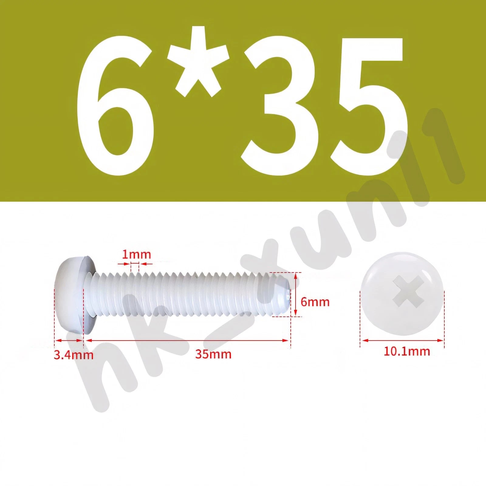 White/Black Nylon Phillips Machine Screws – M2 to M6, Plastic Round Pan Head Bolts