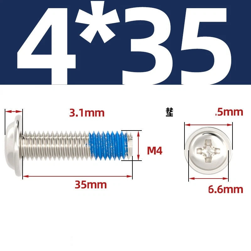 M2–M6 Flanged Button Head Screws – Carbon Steel, Phillips Drive, Nickel or Black Zinc Plated