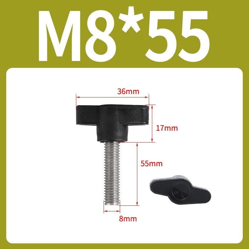M4 M5 M6 M8 Wing Knob T - Handle Thumb Screw Bolts – Plastic Clamping Knob with Male Thread - HomeDIYer