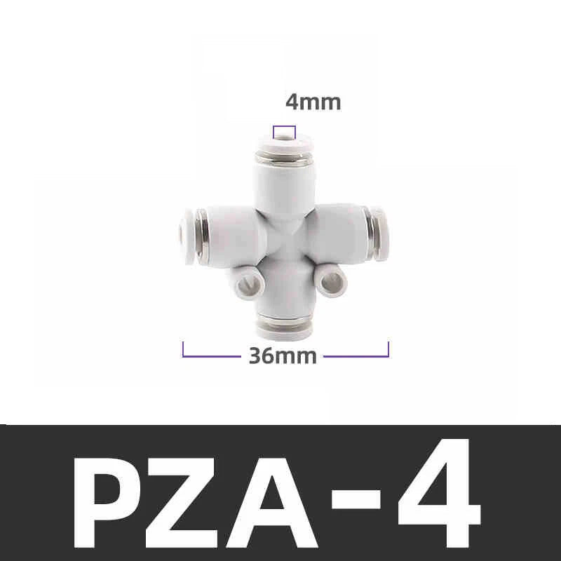 White Pneumatic Push Fit Connector Tube Pipe Joiner Air Water Lines Hose 4-16mm