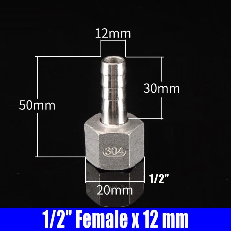 1/4"-4" Inch Female/Male Stainless Hose Connector Fitting For Air Water Fuel Gas