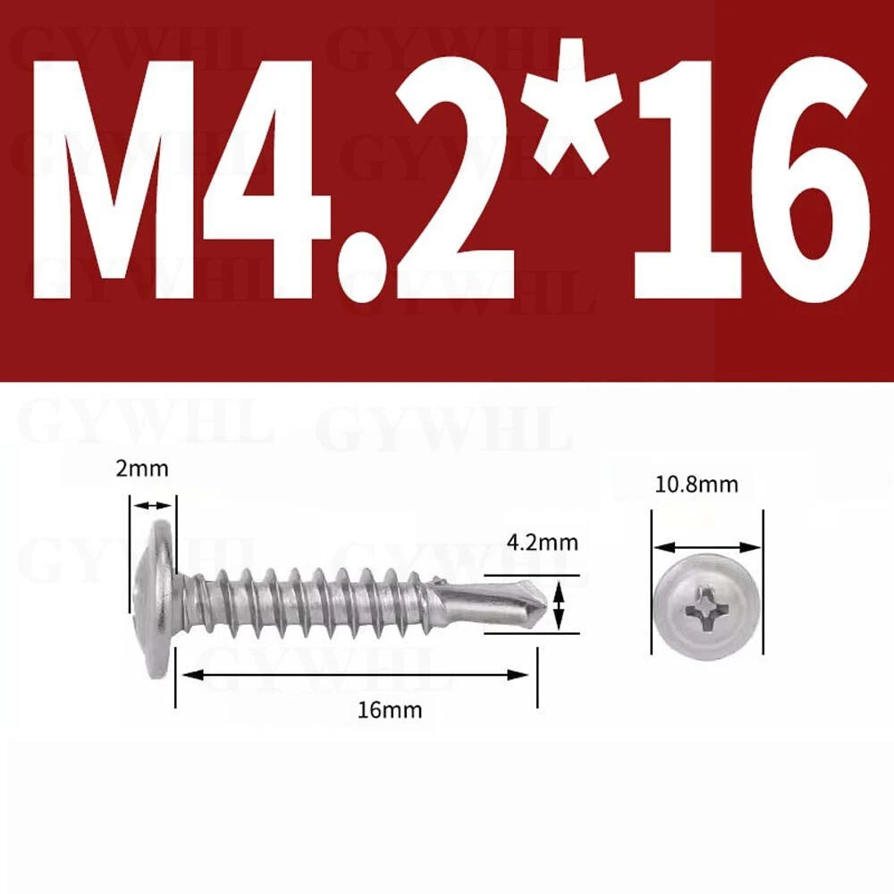 M4.2 M4.8 Self Drilling Wafer Head Screws – Steel & Stainless for Sheet Metal