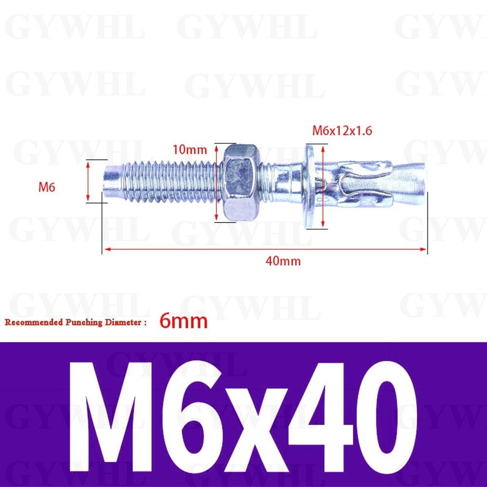 Hex Head Expansion Anchor Bolts — M6 to M20, Stainless Steel A2 & Zinc Plated, Extra Long
