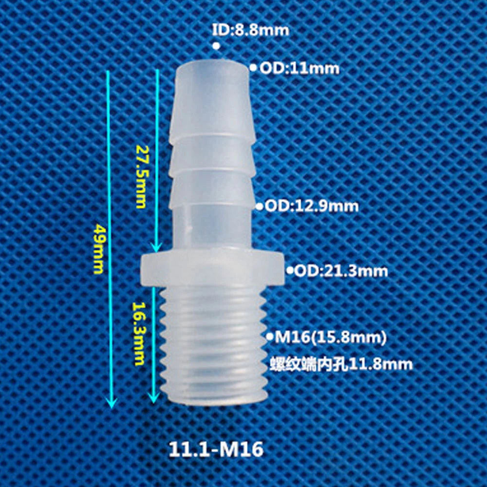 BSP Metric External Thread Straight Barb Connector – Plastic Hose Pipe Fitting