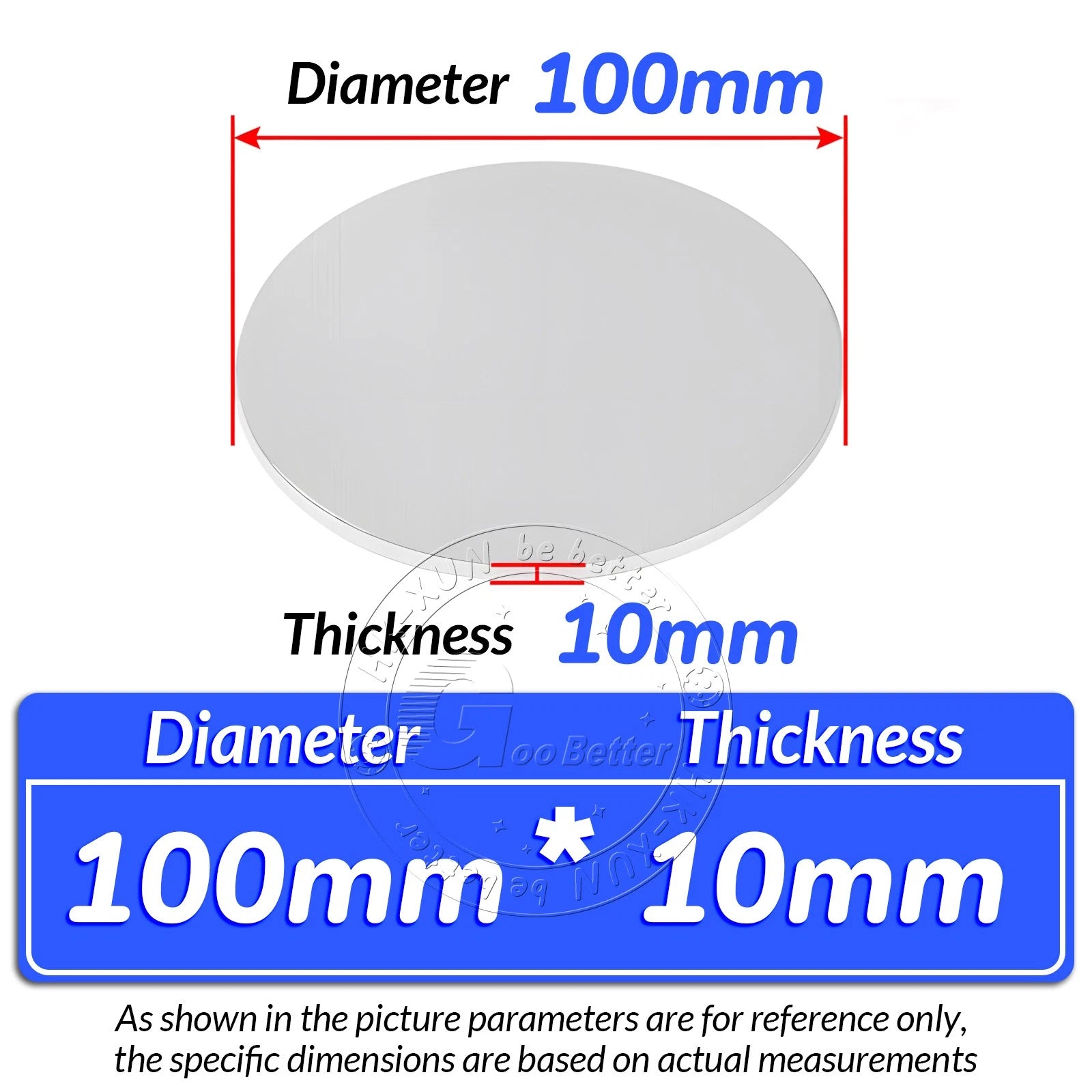 Round 6061 Aluminum Sheet Disc Plate 1mm-20mm Thick DIY Model Craft Art Handmade