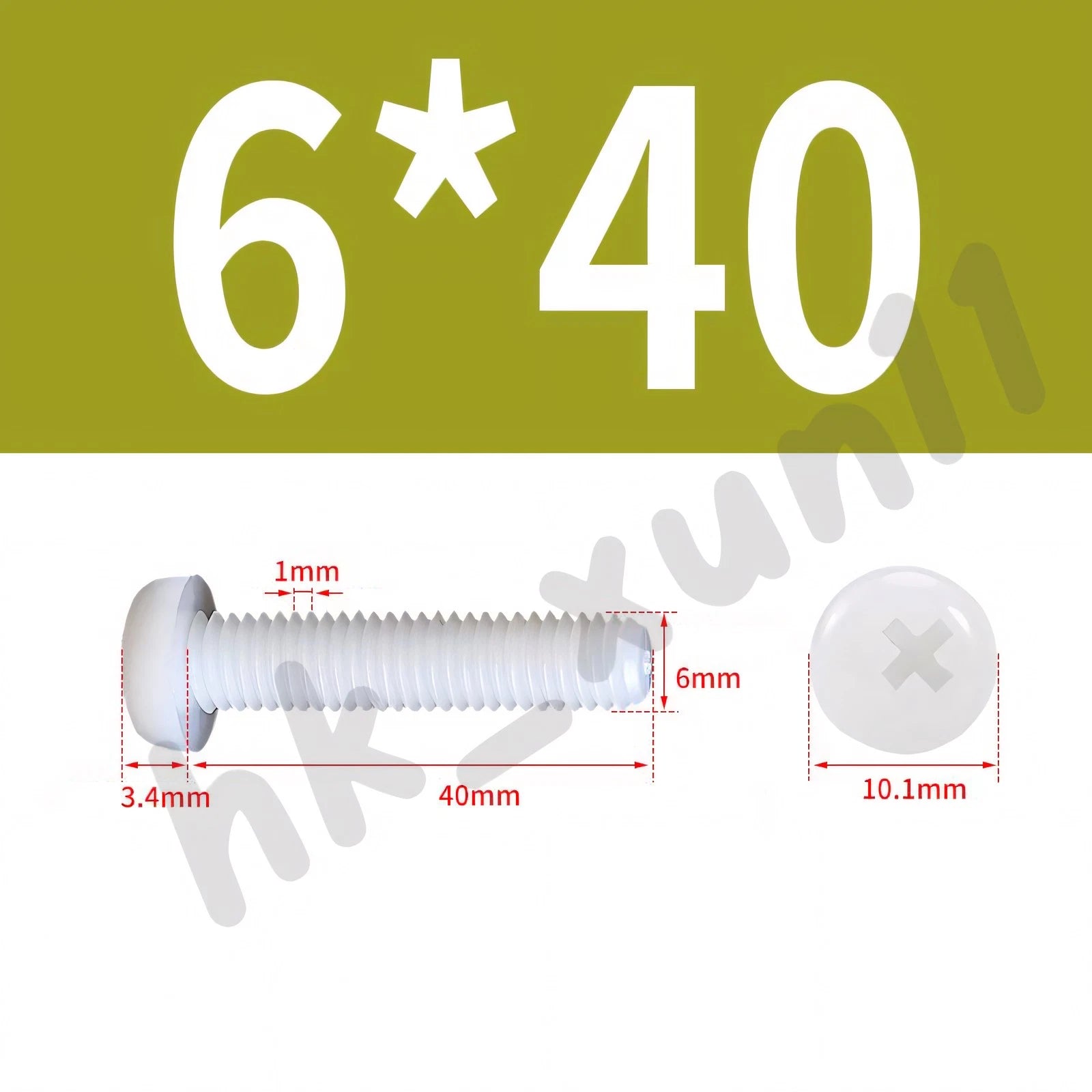 White/Black Nylon Phillips Machine Screws – M2 to M6, Plastic Round Pan Head Bolts