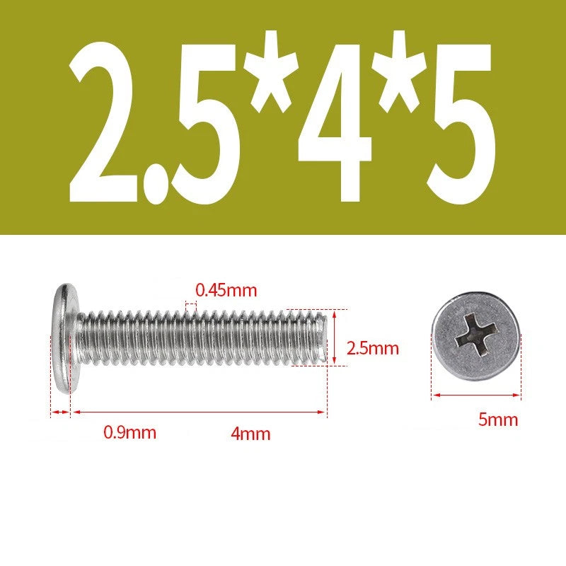 M1–M8 Ultra Thin Flat Head Phillips Machine Screws – A2 Stainless Steel, Fully Threaded
