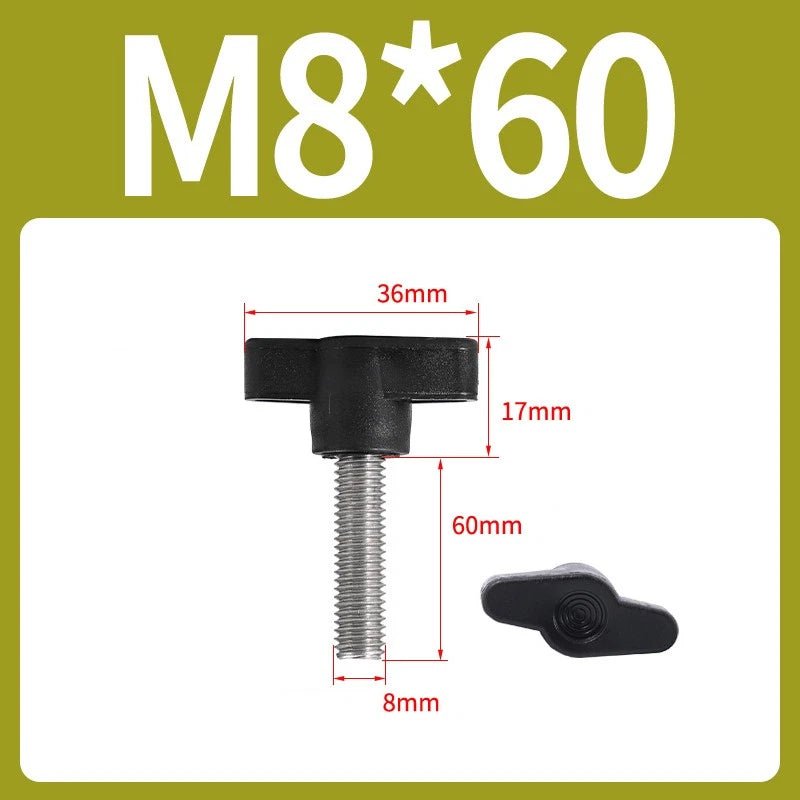 M4 M5 M6 M8 Wing Knob T - Handle Thumb Screw Bolts – Plastic Clamping Knob with Male Thread - HomeDIYer