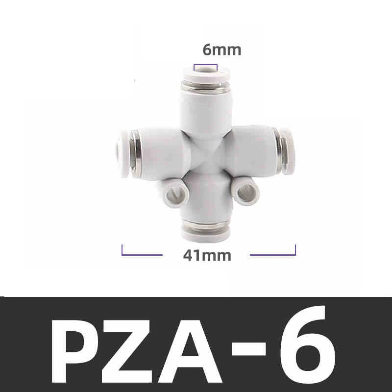 White Pneumatic Push Fit Connector Tube Pipe Joiner Air Water Lines Hose 4-16mm