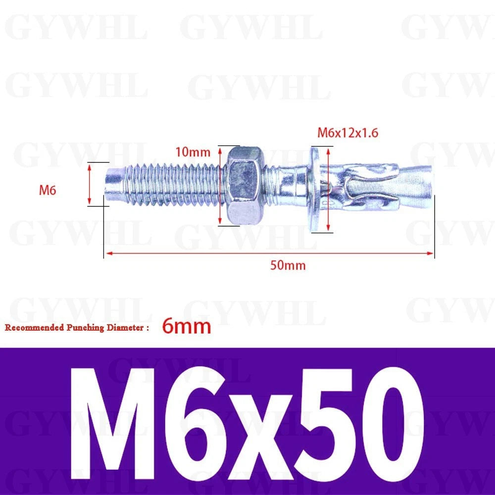 Hex Head Expansion Anchor Bolts — M6 to M20, Stainless Steel A2 & Zinc Plated, Extra Long