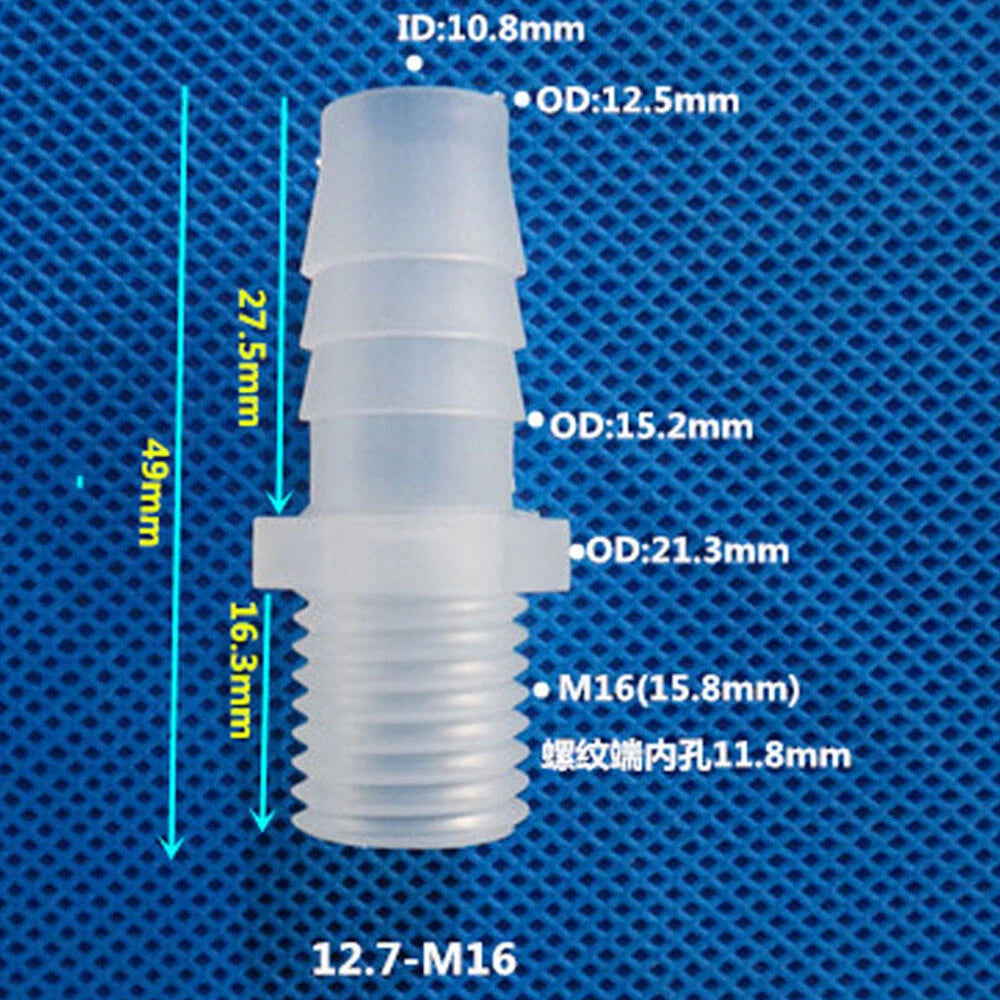 BSP Metric External Thread Straight Barb Connector – Plastic Hose Pipe Fitting