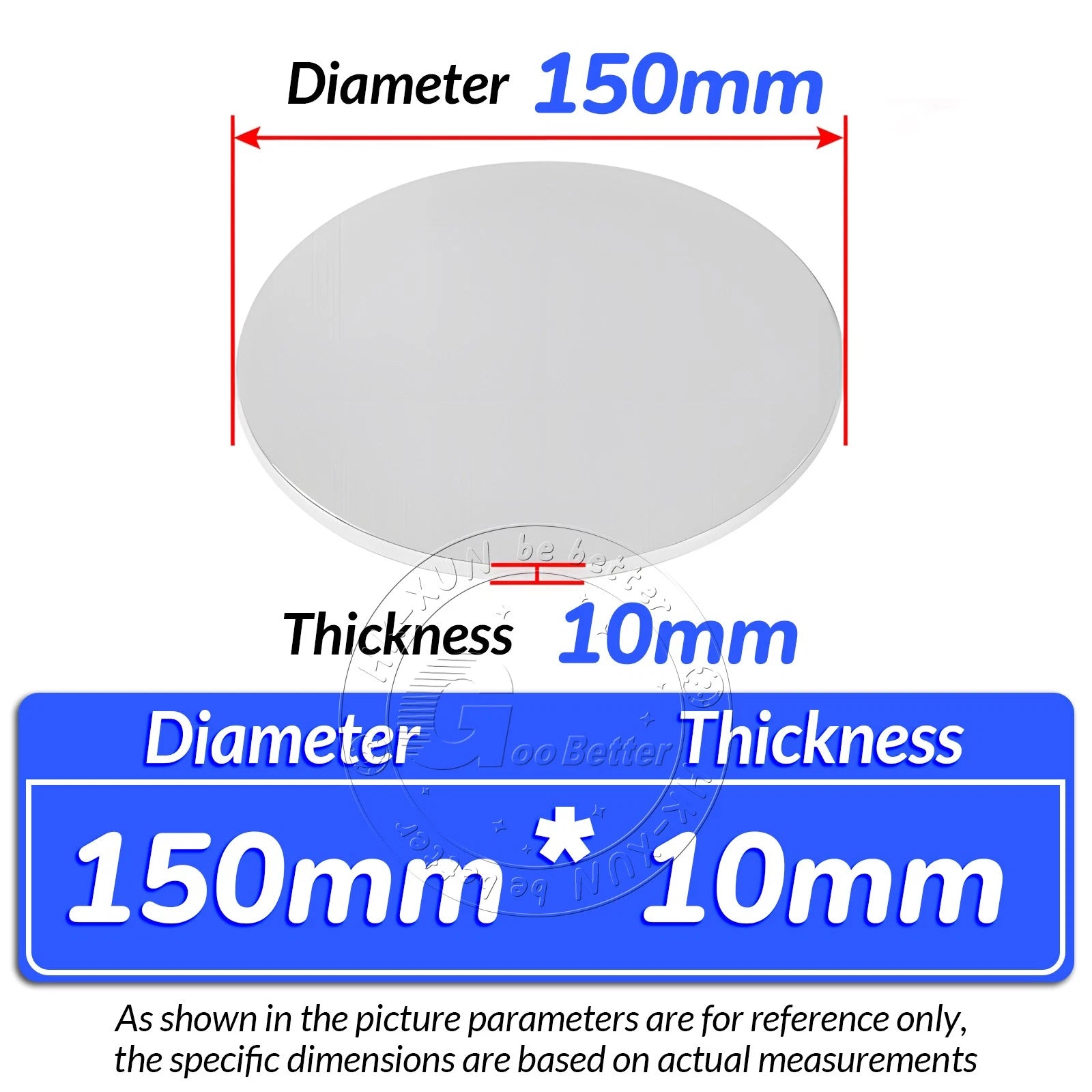 Round 6061 Aluminum Sheet Disc Plate 1mm-20mm Thick DIY Model Craft Art Handmade